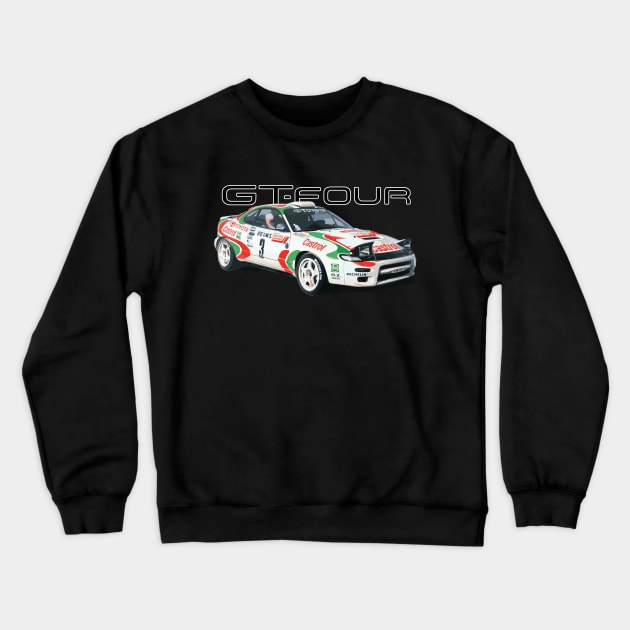 Toyota Celica Turbo 4WD Carlos Sainz Monte Carlo World Rally Car Crewneck Sweatshirt by cowtown_cowboy